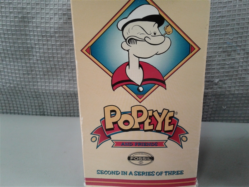 Vintage 1994 Fossil Popeye and Friends Limited Edition Watch With Tin- NEW