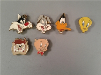 Vintage 1993 Enameled Looney Tunes Button Covers