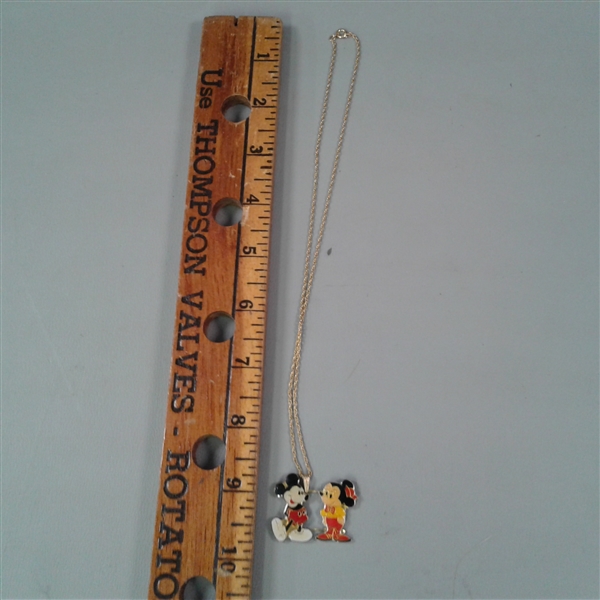 Vintage 14 KT GF Necklace Mickey Mouse 