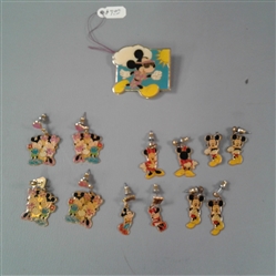 Disney Mickey Mouse Earrings and Pin