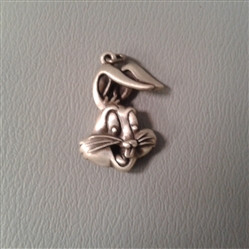 1994 Sterling Silver .925 Warner Bros Bugs Bunny Charm Pendant
