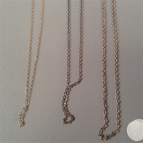 Large Lot of Chains- Silver & Gold Tones