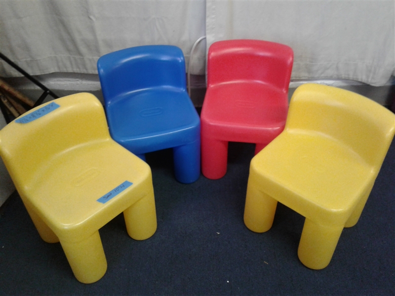 Set of 4 Little Tikes Chunky Plastic Chairs