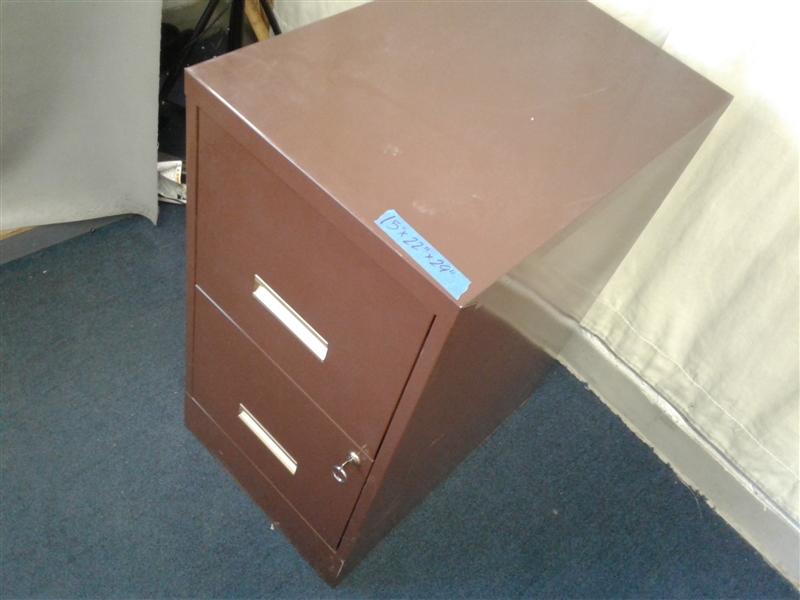 2 Drawer Metal Filling Cabinet with Key