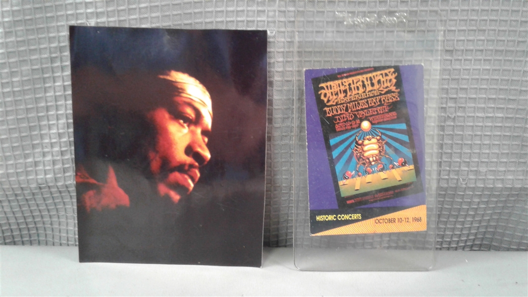 Original Jimi Hendrix Photograph 1994 & Historic Concert Card SF