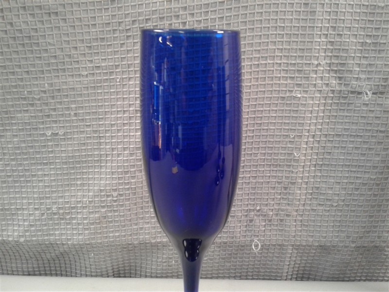 Cobalt Blue Champagne Glasses & Wine Glasses