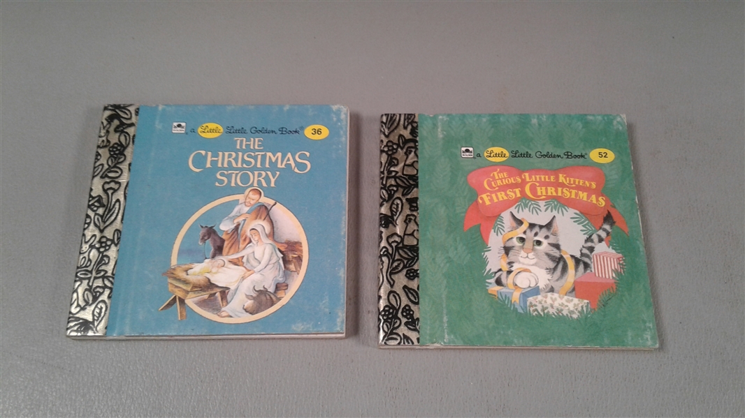 Vintage Little Little Golden Books Christmas Set of 9