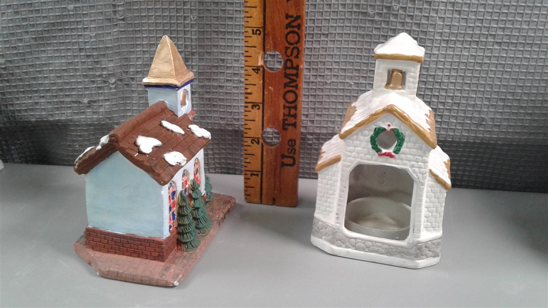 Christmas Village- Church, Gift Store, Station, School, etc.