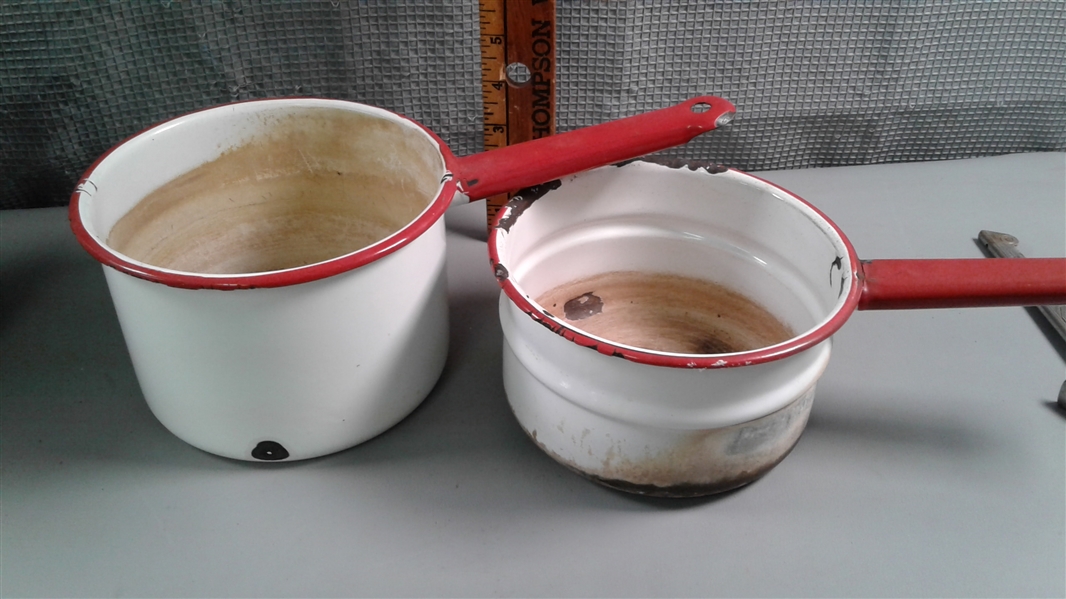 Enamel Items & Portable Camping Pots and Pans