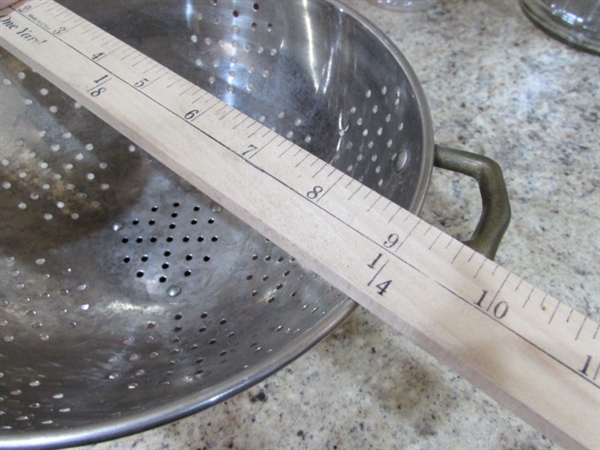 VASES, JAR, MIXING BOWL & STRAINER