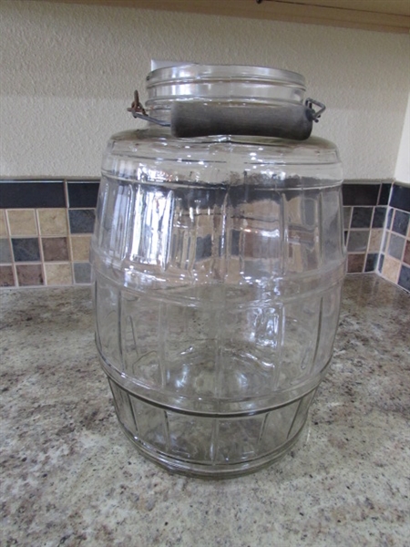 VASES, JAR, MIXING BOWL & STRAINER