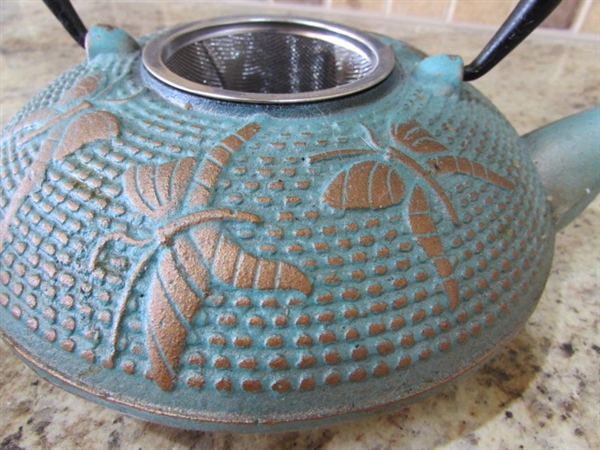 CAST IRON 'DRAGONFLY' TEA KETTLE