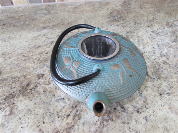 CAST IRON 'DRAGONFLY' TEA KETTLE