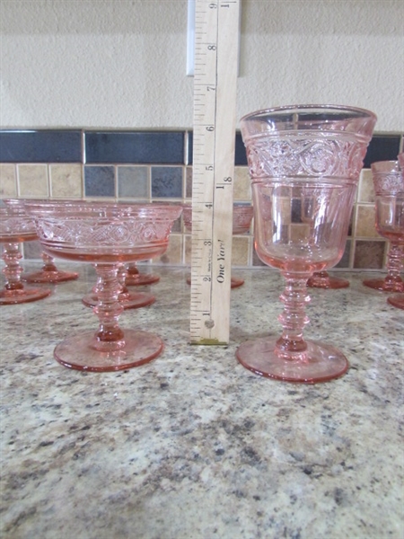 VINTAGE/ANTIQUE PINK GLASSWARE