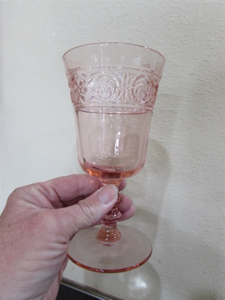 VINTAGE/ANTIQUE PINK GLASSWARE