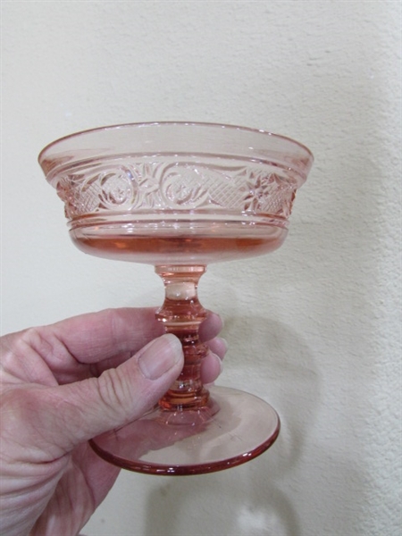 VINTAGE/ANTIQUE PINK GLASSWARE