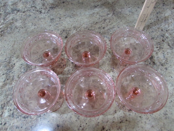 VINTAGE/ANTIQUE PINK GLASSWARE