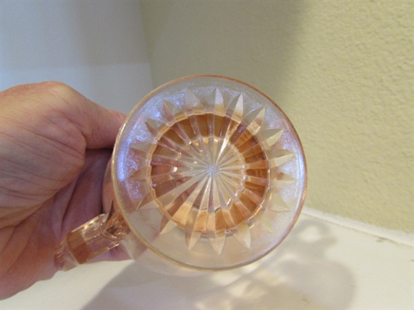 PINK BUTTER DISH & SUGAR & CREAMER