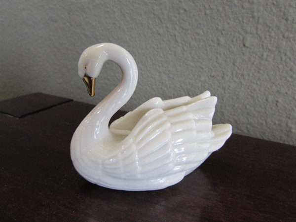 LENNOX DOLPHIN & SWAN FIGURINES