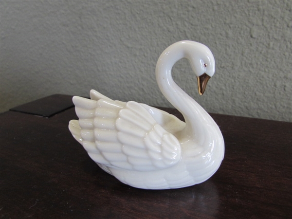 LENNOX DOLPHIN & SWAN FIGURINES