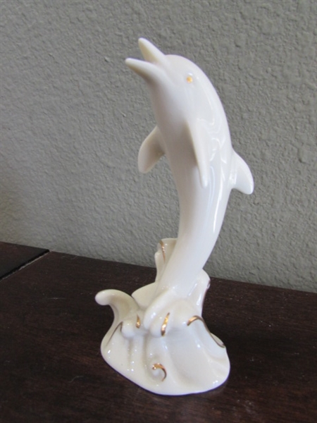 LENNOX DOLPHIN & SWAN FIGURINES