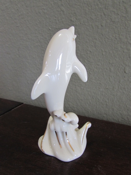 LENNOX DOLPHIN & SWAN FIGURINES