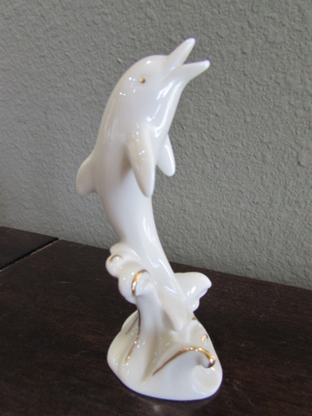 LENNOX DOLPHIN & SWAN FIGURINES