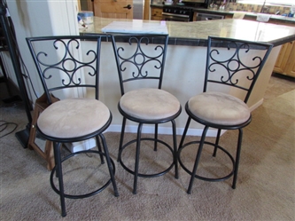 3 SWIVEL SEAT BARSTOOLS