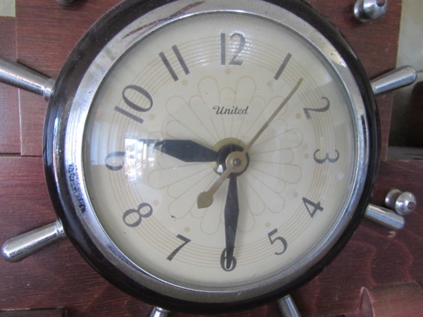 VINTAGE SAILING SHIP MANTLE CLOCK