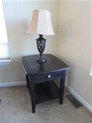 ASPENHOME SIDE TABLE WITH DRAWER & LAMP