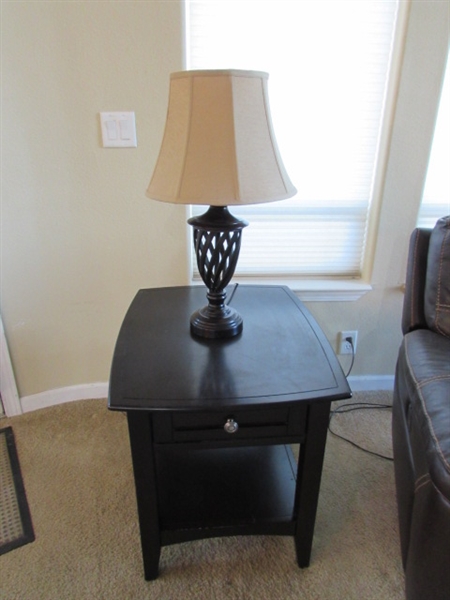 ASPENHOME SIDE TABLE WITH DRAWER & LAMP