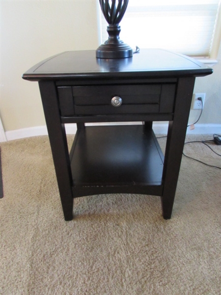 ASPENHOME SIDE TABLE WITH DRAWER & LAMP