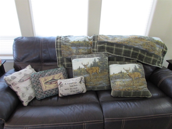 FISHING/HUNTING ACCENT PILLOWS & SHAMS