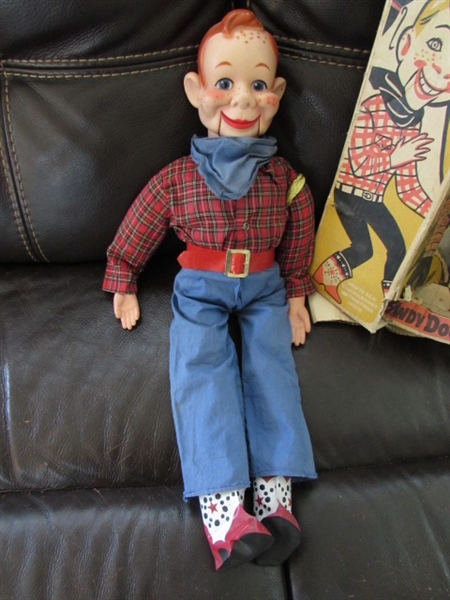 VINTAGE HOWDY DOODY VENTRILOQUIST DOLL, BOOK, MUG & MORE