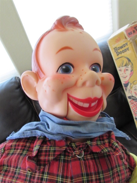 VINTAGE HOWDY DOODY VENTRILOQUIST DOLL, BOOK, MUG & MORE