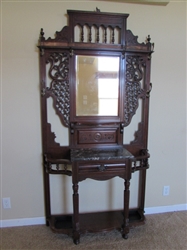 BEAUTIFUL ANTIQUE ORNATE HALL TREE