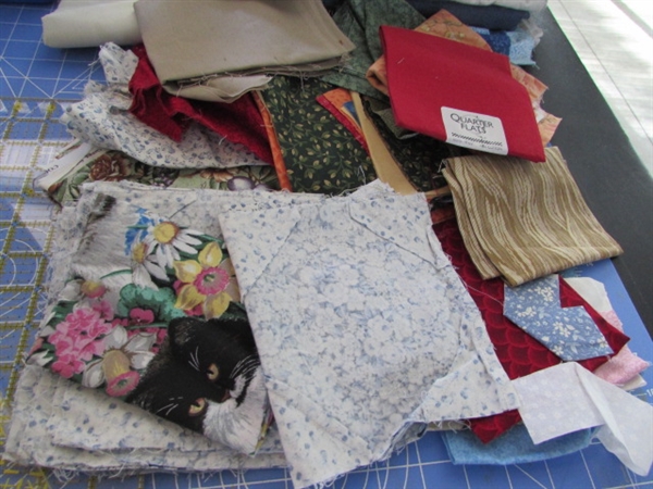 QUILTING FABRIC, CUTTING MATS AND SEWING SUPPLIES