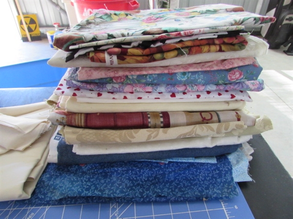 QUILTING FABRIC, CUTTING MATS AND SEWING SUPPLIES