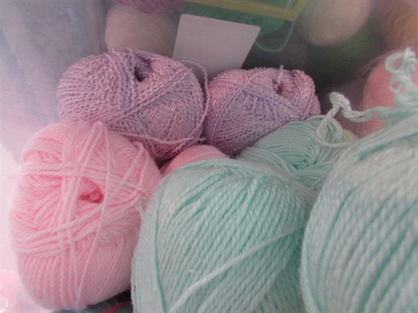 LARGE LOT OF YARN - MOSTLY ACRYLIC