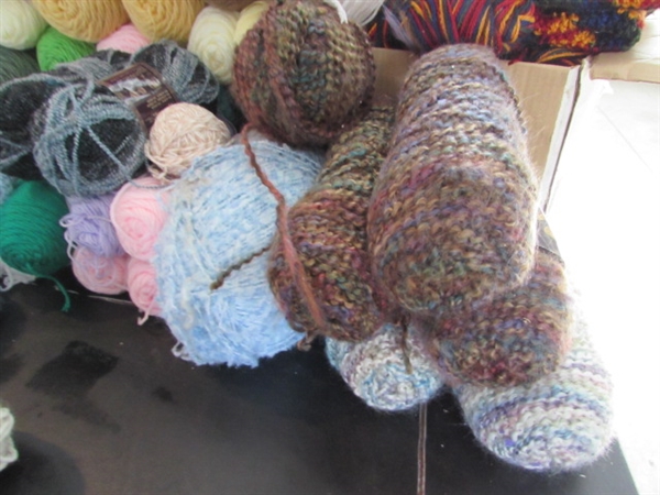 LARGE LOT OF YARN - MOSTLY ACRYLIC