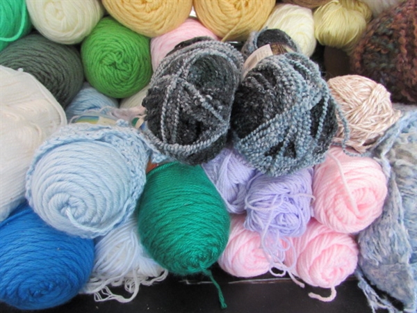 LARGE LOT OF YARN - MOSTLY ACRYLIC