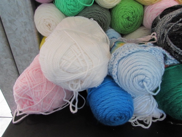 LARGE LOT OF YARN - MOSTLY ACRYLIC