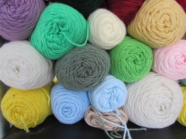 LARGE LOT OF YARN - MOSTLY ACRYLIC