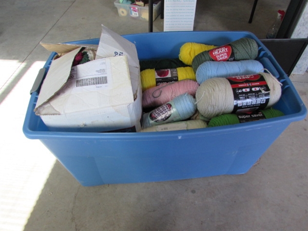 LARGE LOT OF YARN - MOSTLY ACRYLIC