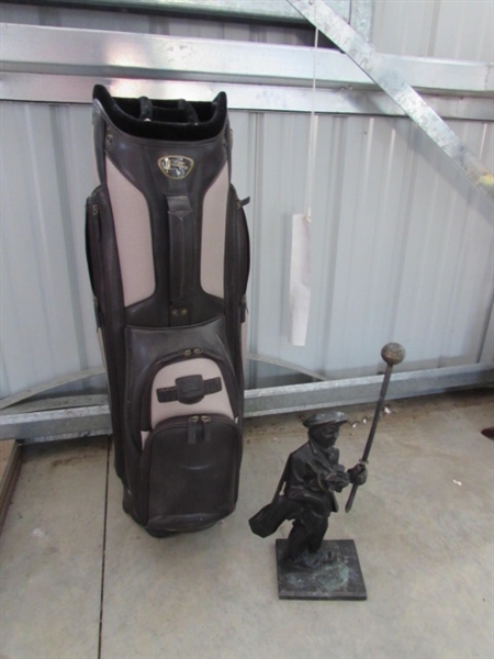 BURTON GOLF BAG & METAL GOLF DOOR STOP