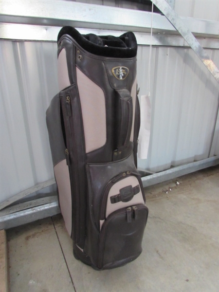 BURTON GOLF BAG & METAL GOLF DOOR STOP