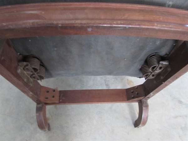 ANTIQUE CARVED MAHOGANY ROCKER