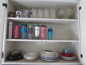 CUPBOARD CONTENTS - CUPS, BOWLS, PLATES