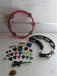 TAMBOURINES, GUITAR PICK COLLECTION & MORE