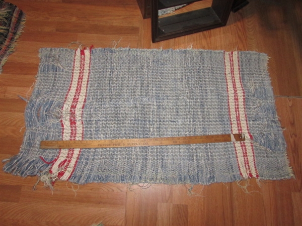 ASSORTED WOVEN COTTON/RECYCLED THROW RUGS AND PLACEMATS